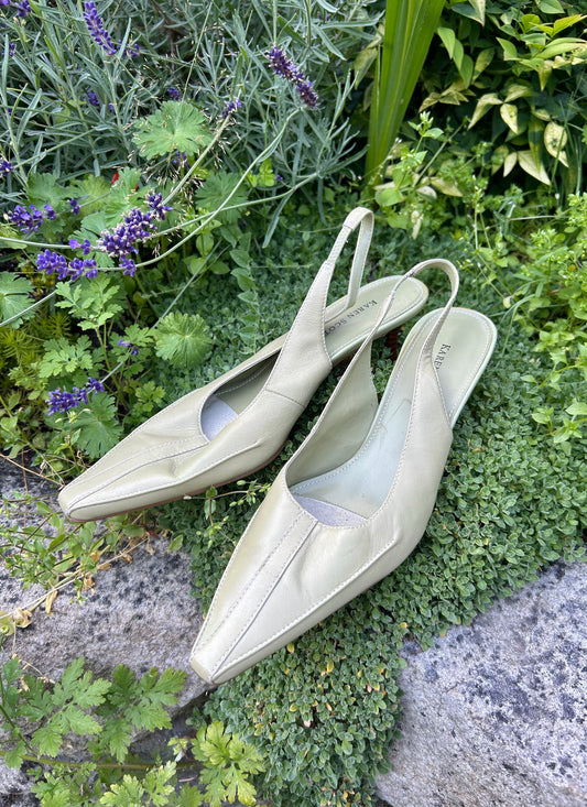 Green Slingbacks