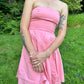 Pink Strapless Dress