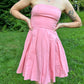 Pink Strapless Dress