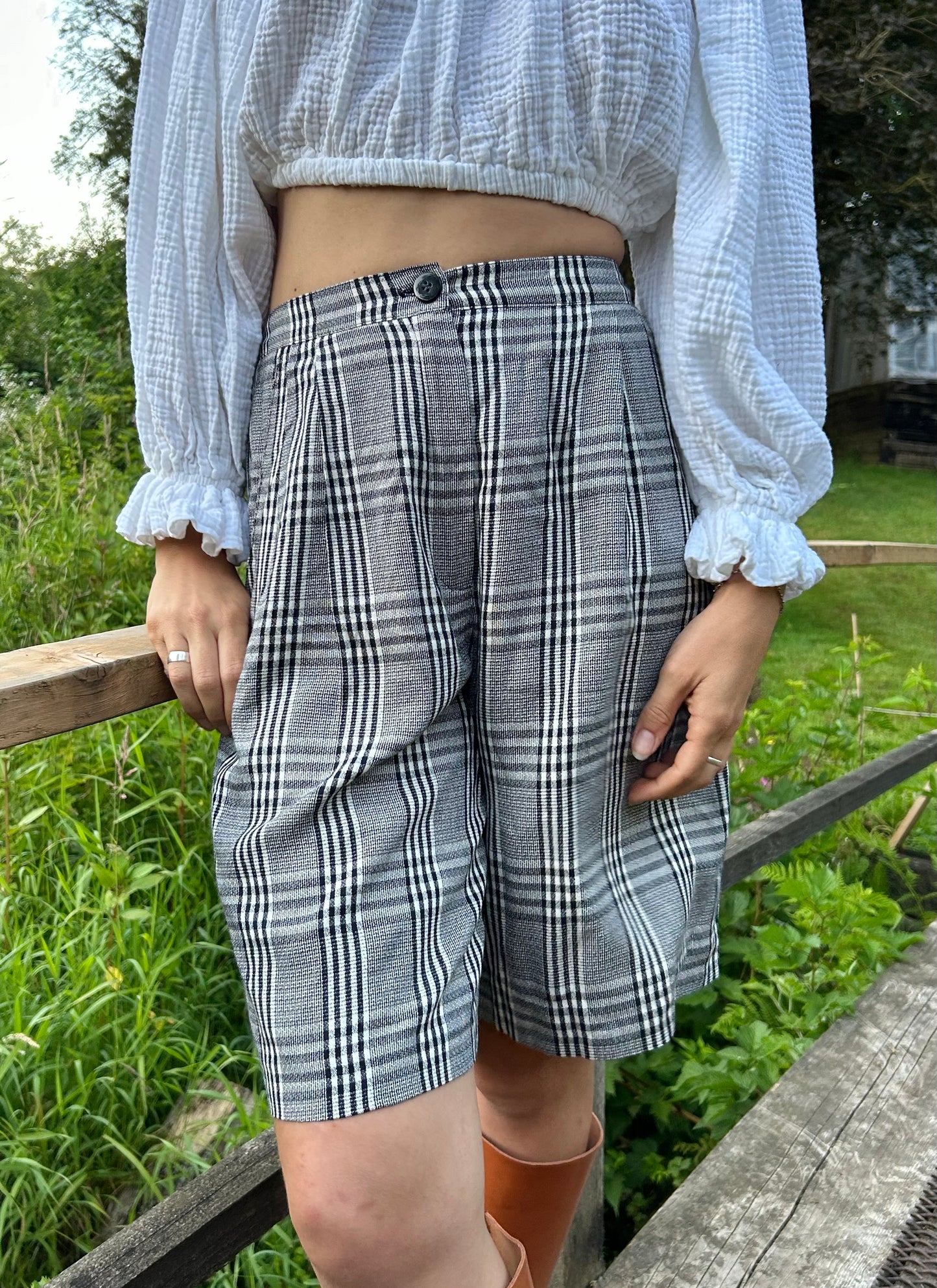 Plaid Bermuda Shorts