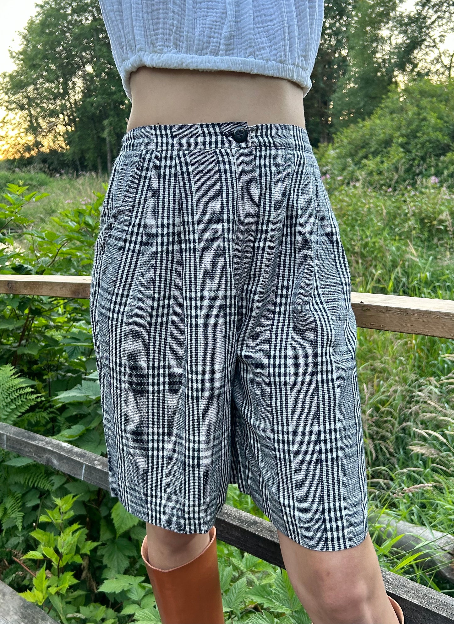 Plaid Bermuda Shorts