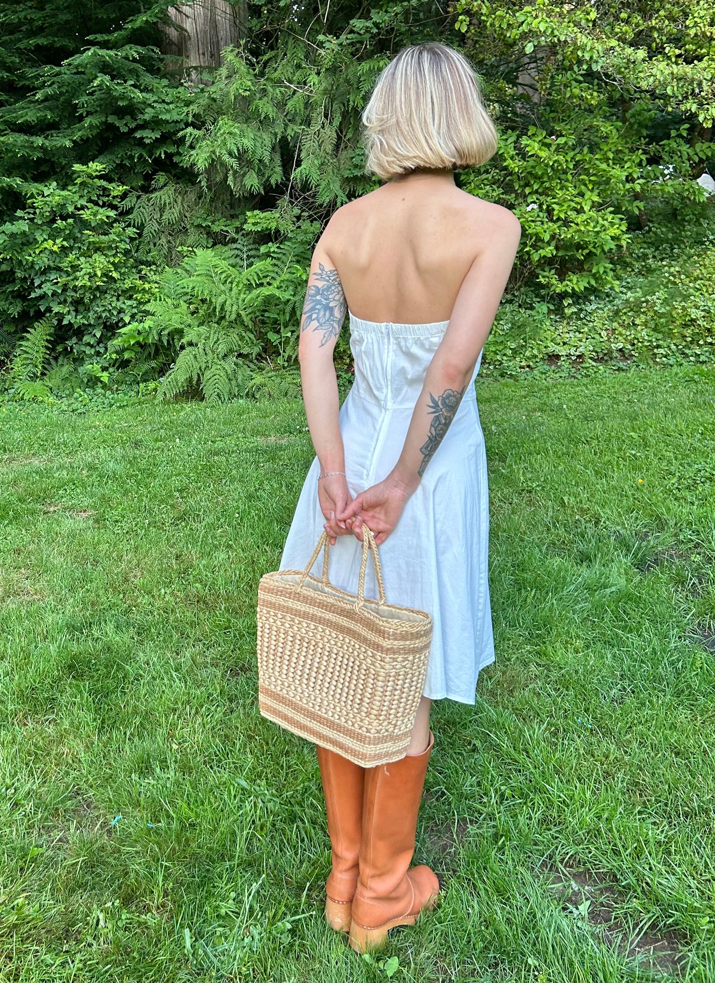 White Strapless Dress